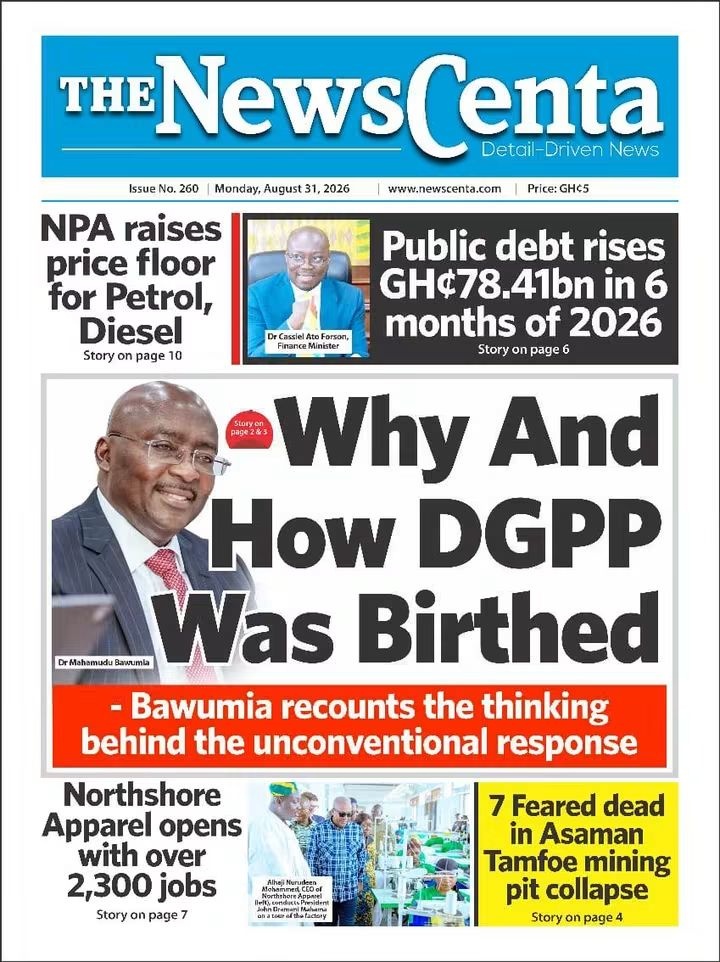 Newspaper Headlines - Monday,31/08/26