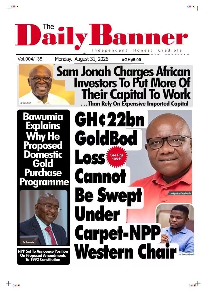 Newspaper Headlines - Monday,31/08/26