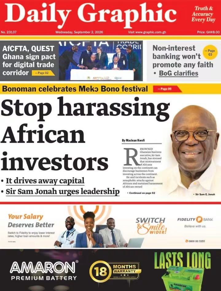 Newspaper Headlines - Wednesday, 02/09/26
