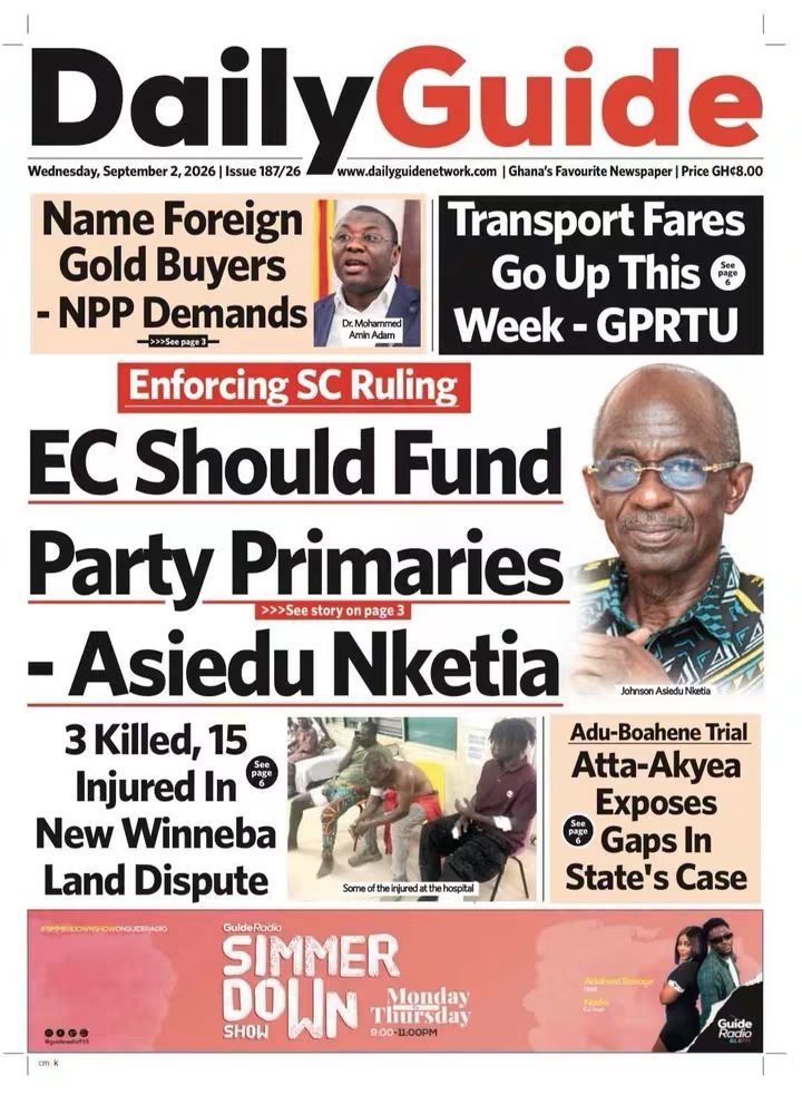 Newspaper Headlines - Wednesday, 02/09/26