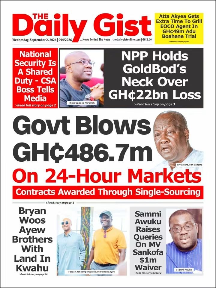 Newspaper Headlines - Wednesday, 02/09/26