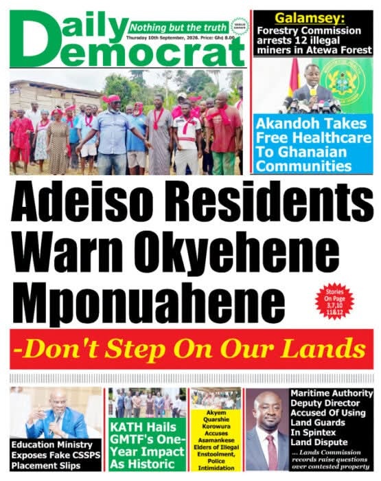 Newspaper Headlines - Thursday, 10/09/26