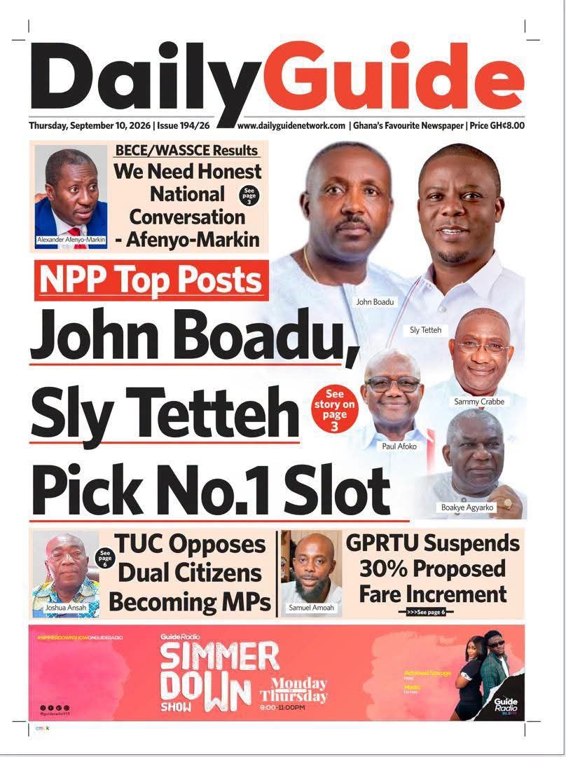 Newspaper Headlines - Thursday, 10/09/26