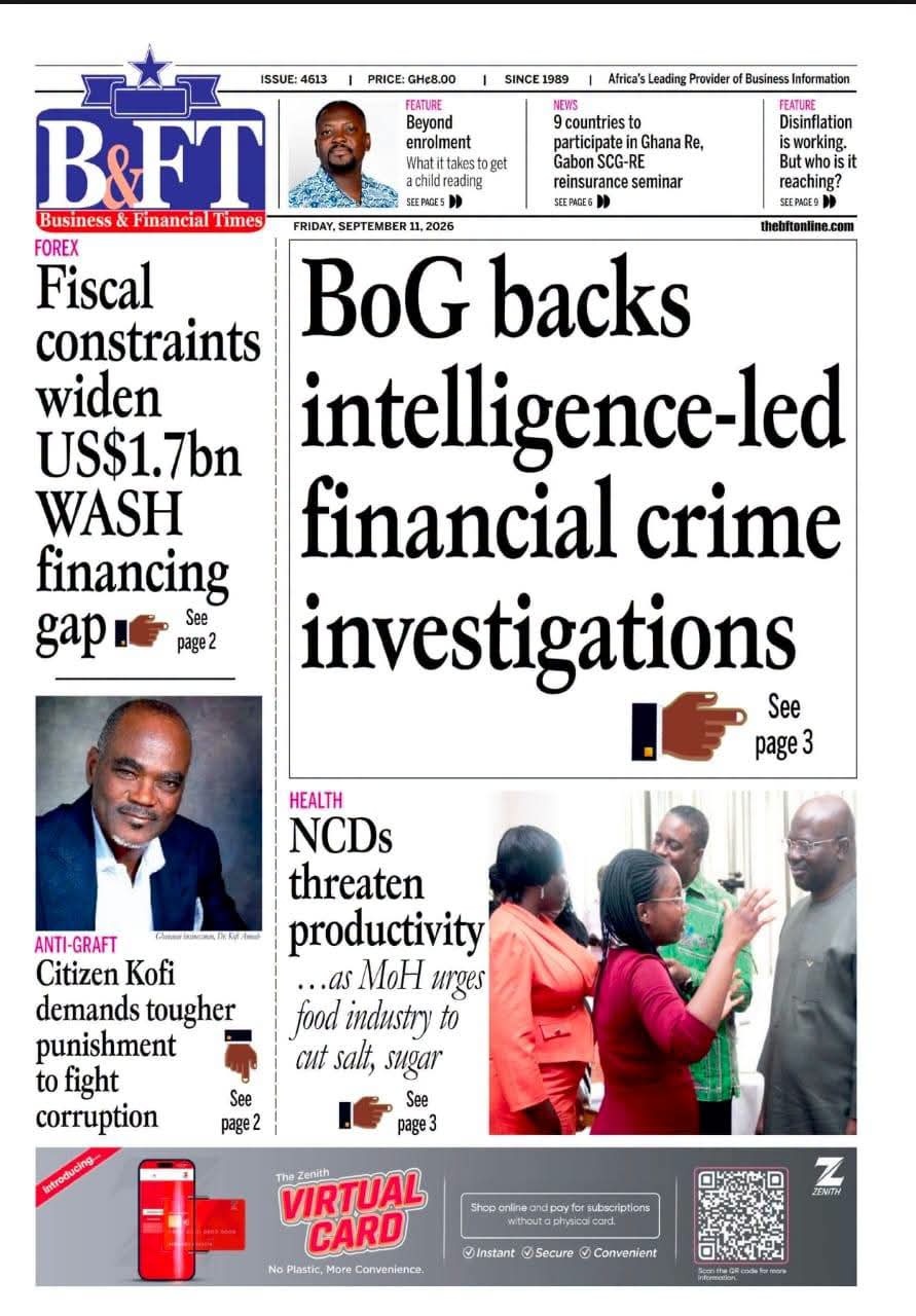 Newspaper Headlines - Friday, 11/09/26