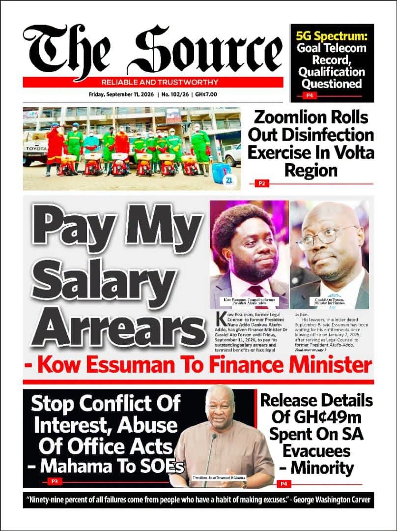 Newspaper Headlines - Friday, 11/09/26