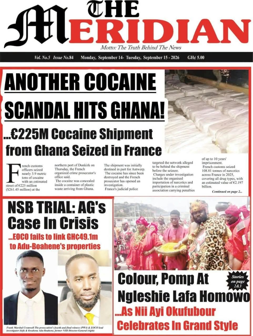 Newspaper Headlines - Tuesday, 15/09/26