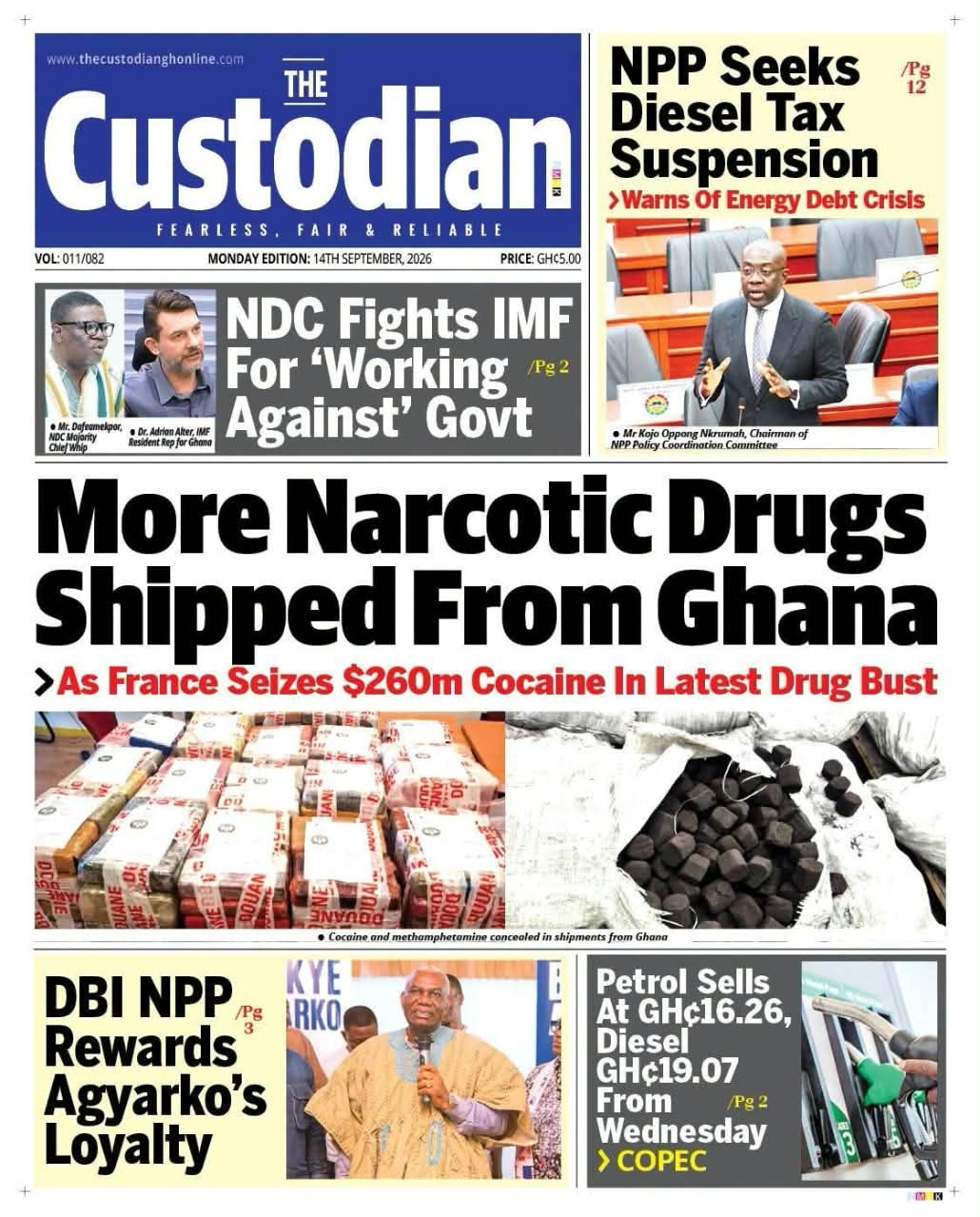 Newspaper Headlines - Tuesday, 15/09/26